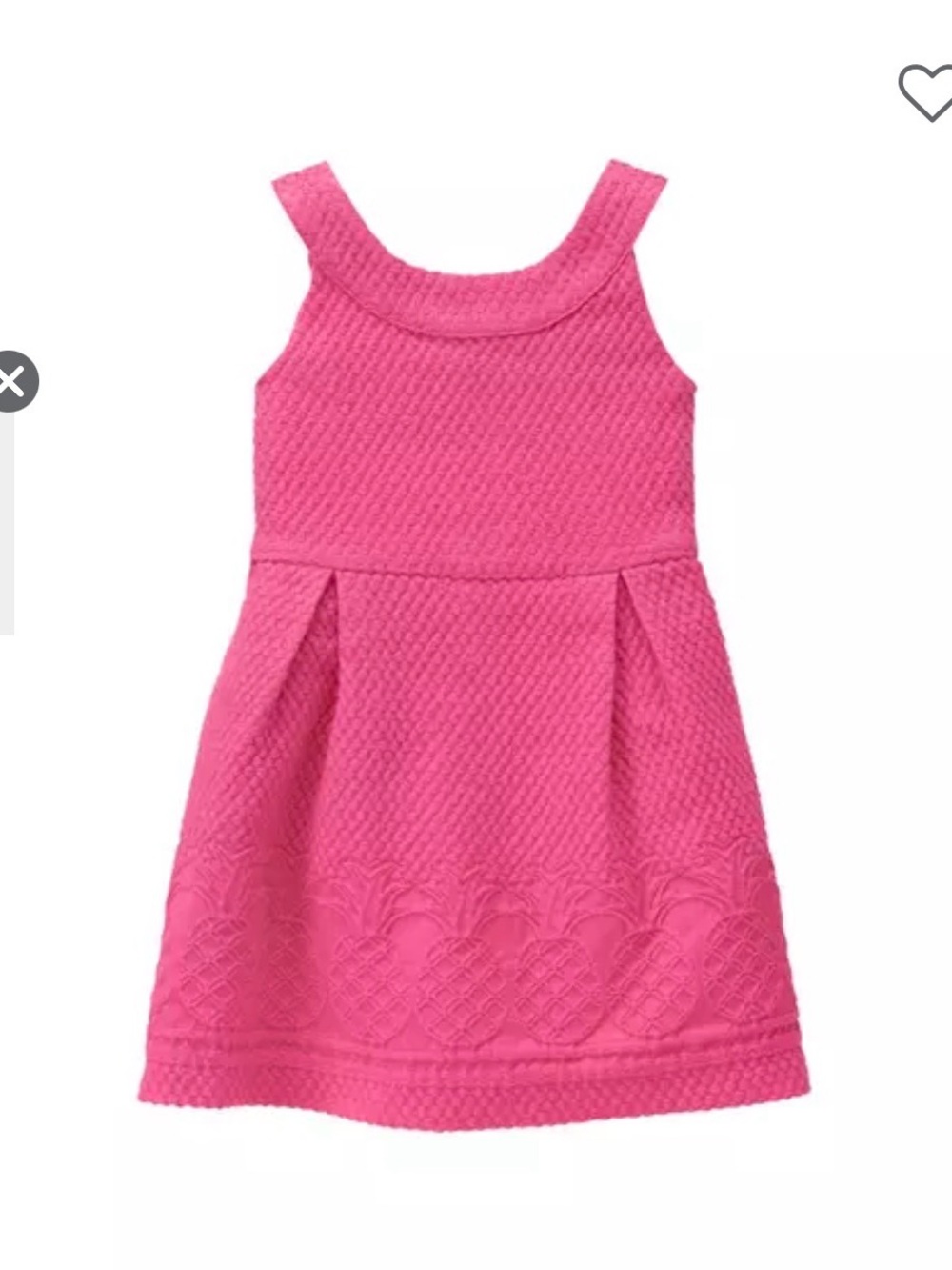 Janie and Jack Jacquard Pineapple Dress in Watermelon Pink